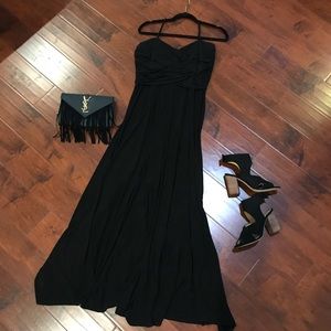 Long Black Formal Maxi Gown Sweetheart Bandage Top